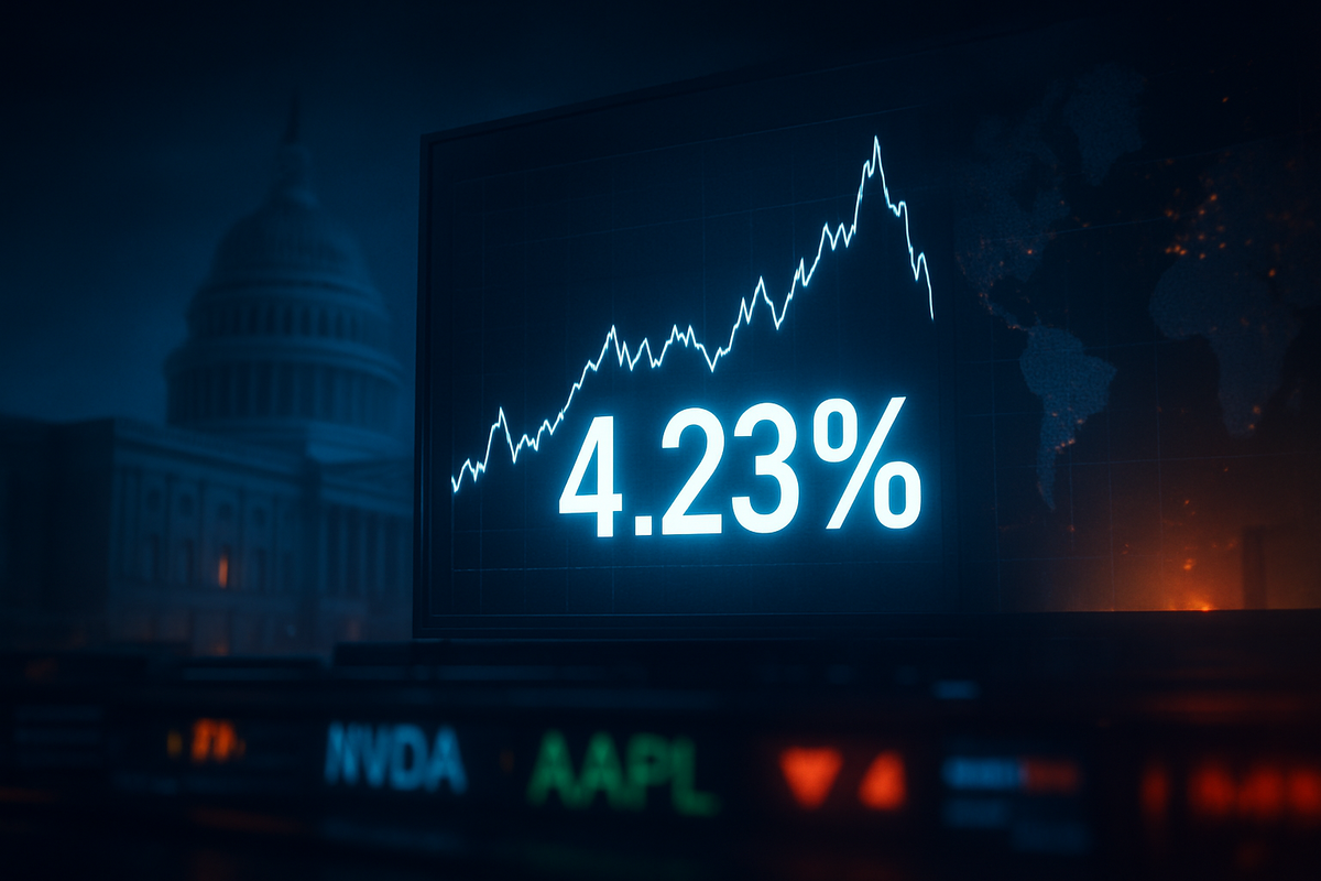 Bond Market Revolt: 10-Year Yield Hits 4.23% as Fed Eyes Pause Amid Political and Trade Turmoil