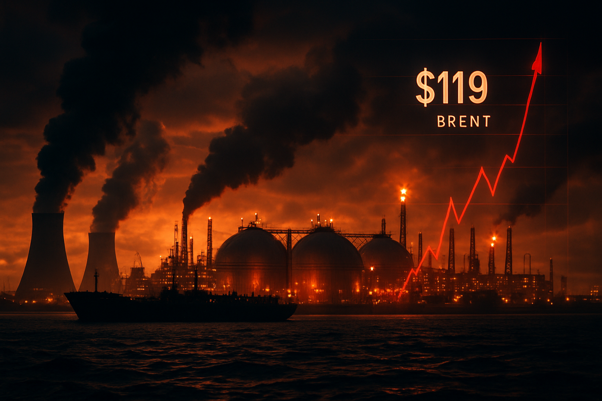 Energy Markets in Turmoil: Brent Hits $119 as Tensions Flaring in Middle East Threaten Qatar’s Ras Laffan