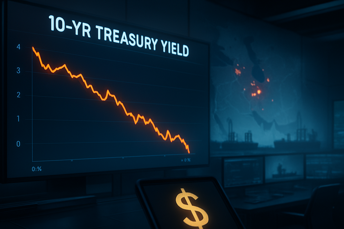 Treasury Bonds Surge as Geopolitical Storm and Recession Shadows Drive Yields Below 4%