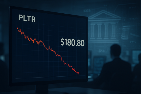 Palantir Shares Retreat to $180.80 as Hawkish Fed Minutes and Institutional Rebalancing Cool Year-End Rally