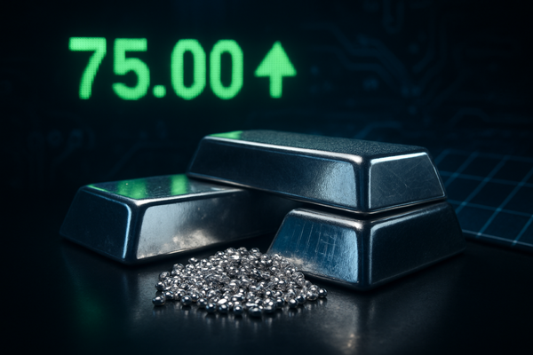 Silver Shatters All-Time Records: The White Metal Hits $75 as Industrial and Safe-Haven Demand Collide