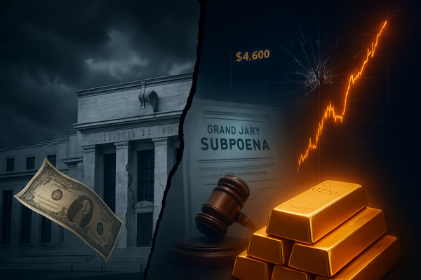 Gold Shatters Records Above $4,600 as Trump-Fed Conflict Sparks Constitutional Crisis