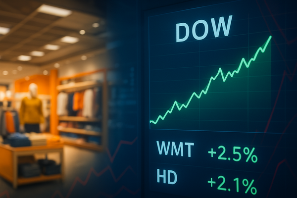 Retail Resiliency: Walmart and Home Depot Anchor Dow Gains Amidst Market Turbulence