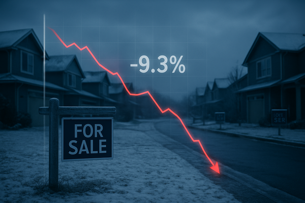 US Pending Home Sales Plunge 9.3% in December as Market Hits Lowest Point Since 2020