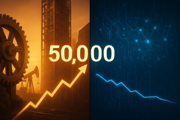 A Tale of Two Markets: Dow Eyes 50,000 Milestone as Tech Fatigue Drags Nasdaq