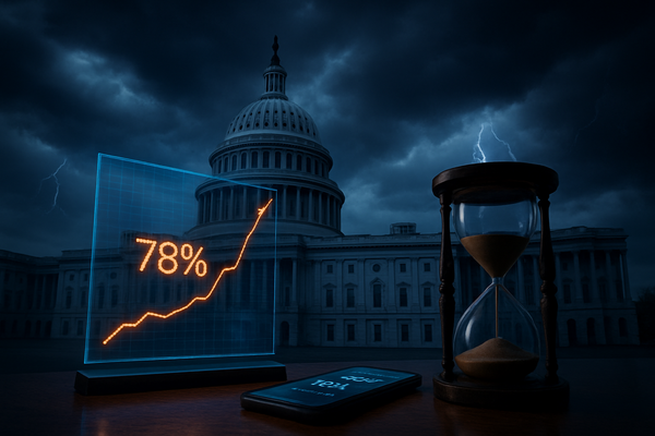 Clock Ticking: Polymarket Odds Surge to 78% for U.S. Government Shutdown as January 30 Deadline Looms