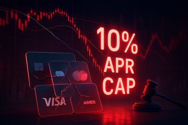 Wall Street Shaken: Visa and Mastercard Face Technical Breakdown as 10% Interest Rate Cap Looms