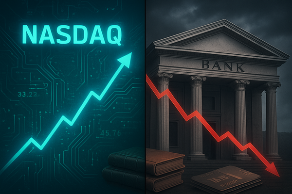 A Tale of Two Economies: AI Surge Lifts Nasdaq While Credit Cap Fears Sink the Dow