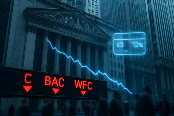 Big Bank Stocks Slump as Earnings and Policy Shocks Hit Wall Street