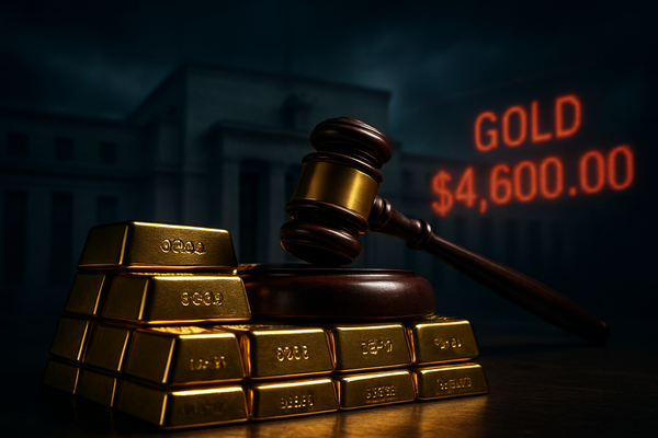 Gold Shatters $4,600 as DOJ Subpoena of Fed Chair Jerome Powell Ignites Constitutional and Financial Crisis