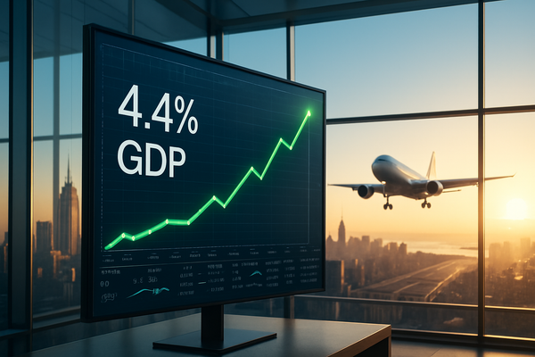 US GDP Outperforms Expectations: 4.4% Q3 Beat Fuels Soft-Landing Optimism on Wall Street