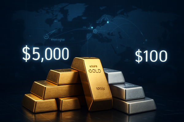 Gold Shatters $5,000 Milestone as Silver Surges Past $100 Amid Global Trade Crisis