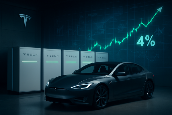 Tesla Defies Delivery Slump: TSLA Surges 4% Amid Geopolitical Shifts and Energy Sector Dominance