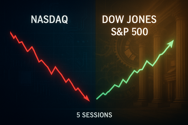 Tech-Heavy Nasdaq Extends Slump to Five Sessions as Dow and S&P 500 Find Foothold in 2026 Opener