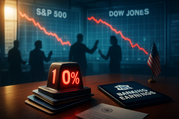 Markets Retreat from Record Highs as JPMorgan Earnings and Trump’s Interest Rate Cap Proposal Rattle Investors