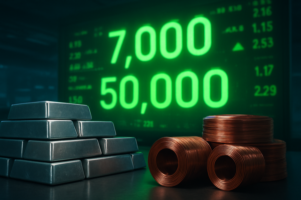 Metals in Retreat: Silver and Copper Cool as Wall Street Hits Record Milestones