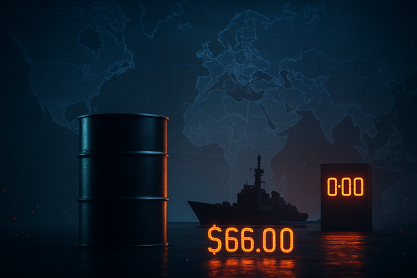 WTI Oil Prices Near $66: Inventory Surges as Iran Nuclear Deadline Looms