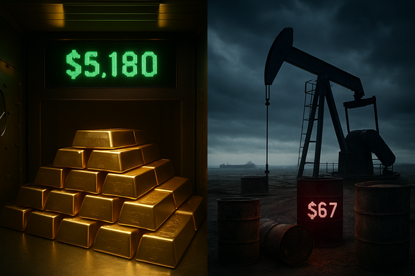 The Great Decoupling: Gold Pierces $5,180 as WTI Crude Stumbles Amid Global Trade Volatility