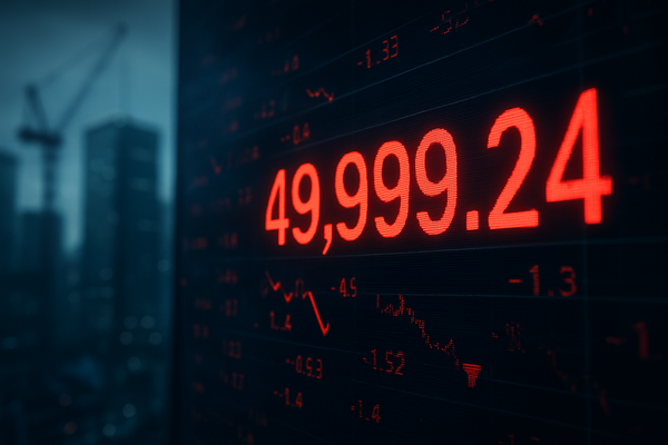 Blue-Chip Break: Dow Slips Below 50,000 Threshold as 2025 Revisions Cloud Robust Hiring Data