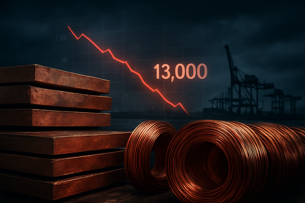 Copper Cracks Under Pressure: Industrial Metal Slides Below $13,000 as Trade Tensions Chill Global Markets