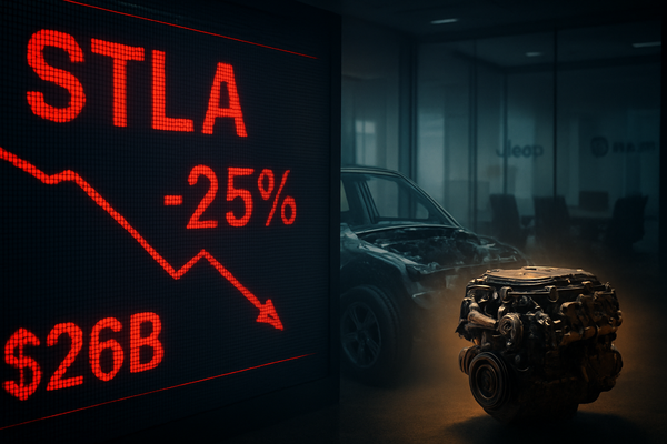 Stellantis Shares Crater 25% as $26 Billion 'Business Reset' Sparks Dividend Suspension