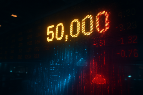 Dow 50,000: A Brief Glimmer as Software Sell-Off Pulls Blue Chips Back to Reality