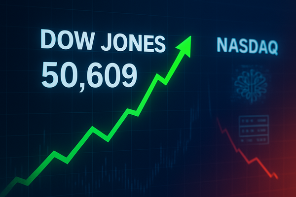 Blue-Chip Bull Run: Dow Smashes 50,600 Record as Tech Fatigue Weighs on Nasdaq