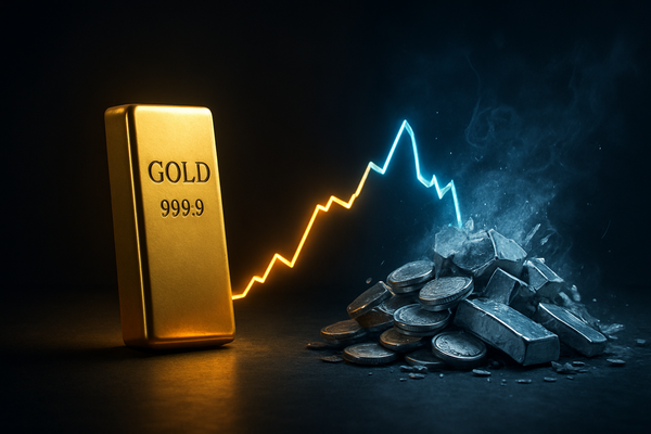 The Great Precious Metals Divorce: Gold Gains $2.6 Billion as Silver Reels from Historic 26% Crash