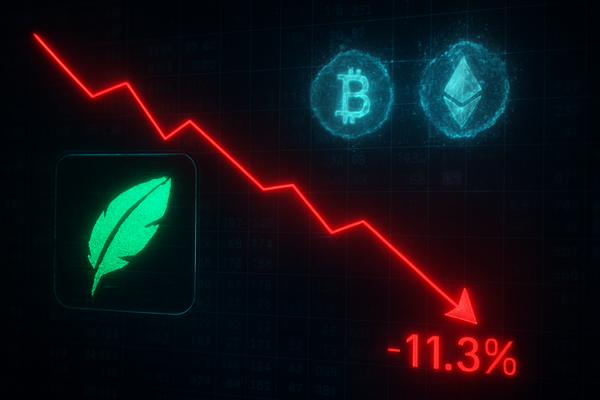 Robinhood Shares Plunge 11.3% as Crypto Revenue Miss Shadows Solid Profit Beat