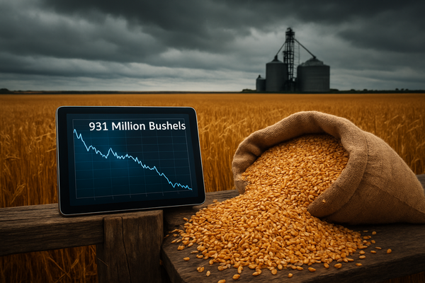U.S. Wheat Markets Buckle as USDA Reports Largest Surplus in Six Years