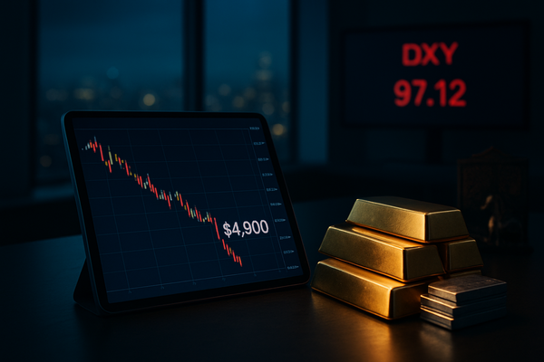 Gold and Silver Retreat Toward Key Support as Dollar Strength and Chinese Holiday Thin Market Liquidity