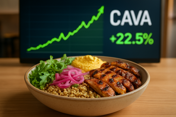 CAVA Shares Surge 20% as Mediterranean Powerhouse Surpasses $1 Billion Revenue Milestone