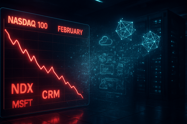 The AI Paradox: Why the 'SaaSpocalypse' Sent the Nasdaq 100 Into a February Tailspin