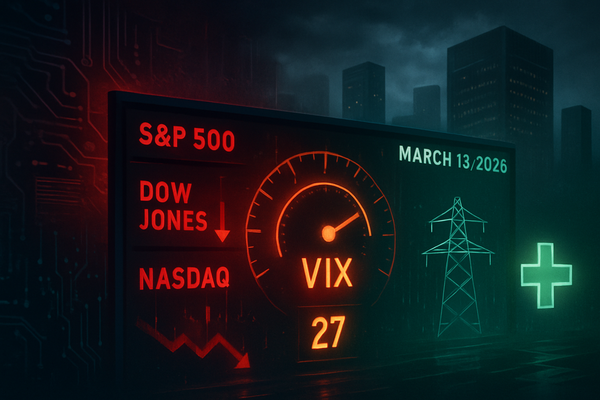 Market Midday Summary: Friday the 13th Selloff Puts Wall Street on Track for Third Straight Weekly Loss