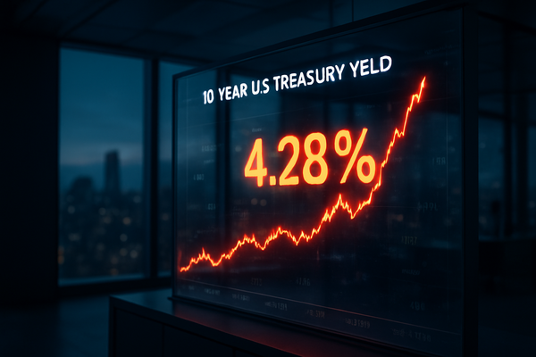 Yield Shock: 10-Year Treasury Hits 4.28% as Inflation Persistence Rattles Markets