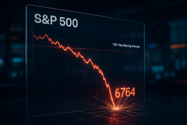 Technical Breakdown: S&P 500 Breaches 100-Day Moving Average as 'Slow-Motion' Decline Eyes 6500