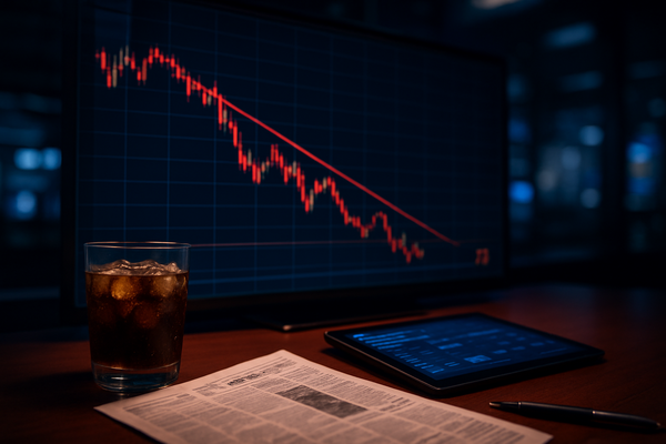 The Fizz Fades: Coca-Cola Shares Plunge Toward Critical Support Amid Technical Turmoil