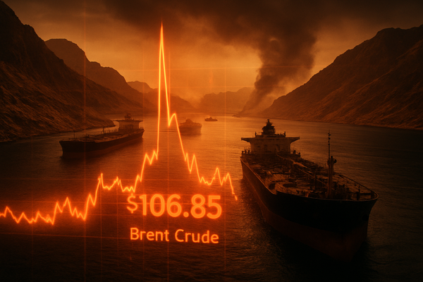 Global Energy Crisis: Brent Crude Surges to $106 as Hormuz Blockade Chokes World Supply