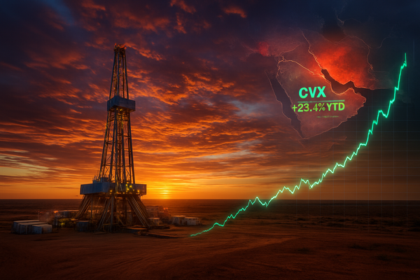 The Permian Fortress: Chevron Surges 23% as US Onshore Assets Shield Investors from Middle East Conflict