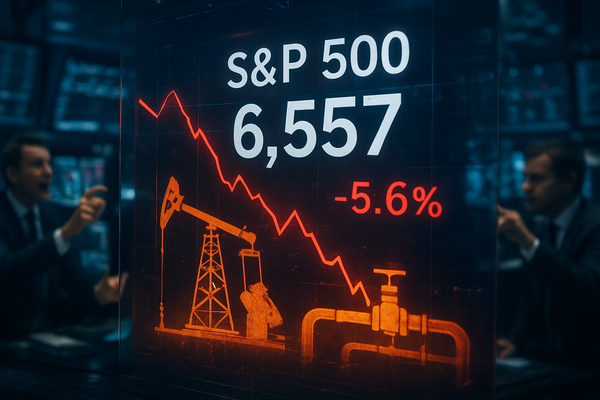 S&P 500 Slumps to 6,557 Amid Stagflation Fears