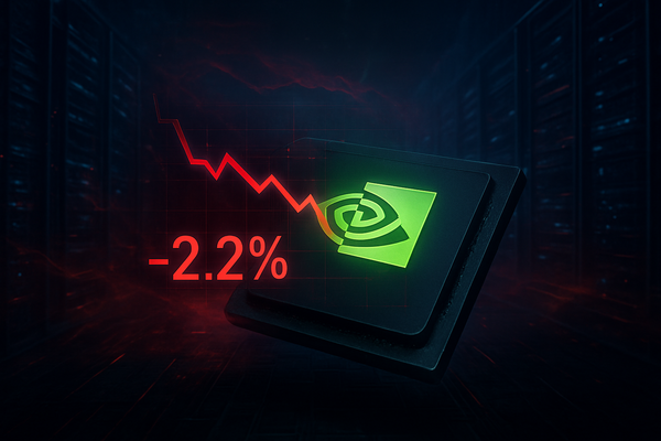 Nvidia (NVDA) Shares Slide 2.2% as Risk-Off Sentiment Grips the $4.4 Trillion AI Leader