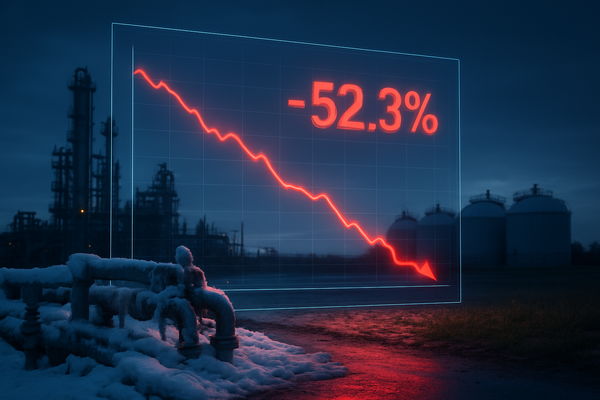 US Natural Gas Prices Plummet 52.3% in February, Neutralizing Global Energy Gains