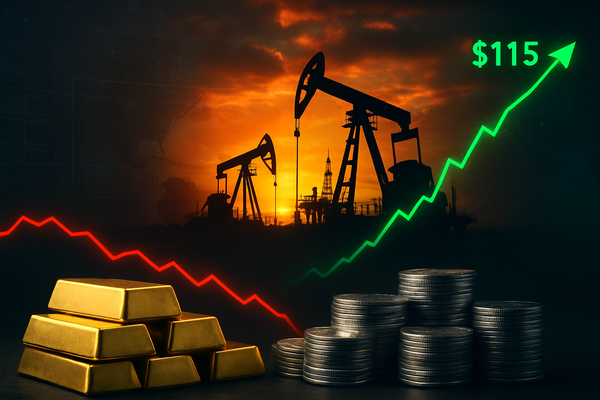 Gold and Silver Retreat Despite $115 Oil and Inflation Fears