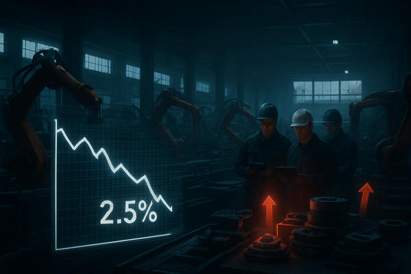 Efficiency Eclipsed: US Manufacturing Productivity Plummets 2.5% in Brutal Q4 2025