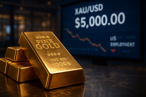 Gold Surpasses $5,000: Middle East Tensions and Job Data Drive Safe-Haven Surge