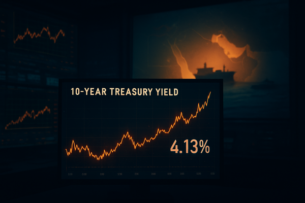 U.S. Treasury Yields Spike to 4.13% as Oil Shock Rattles Markets
