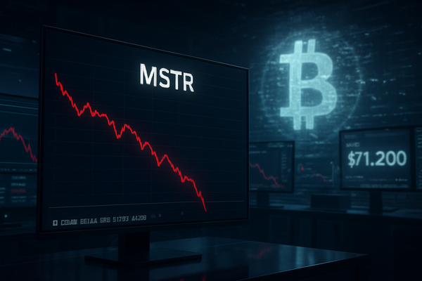 MicroStrategy Shares Plunge 6.5% as Bitcoin Breaks Below $72,000 Support