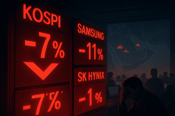 Black Tuesday in Seoul: KOSPI Plummets 7% as War Fears and Semiconductor Slump Trigger Market Meltdown