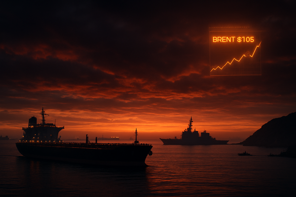 Strait of Hormuz Standoff: Brent Crude Nears $105 Amid US-Iran Tensions
