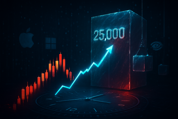 Tech Titans Tremble at the 25,000 Ceiling: Nasdaq 100 Faces Technical Reckoning